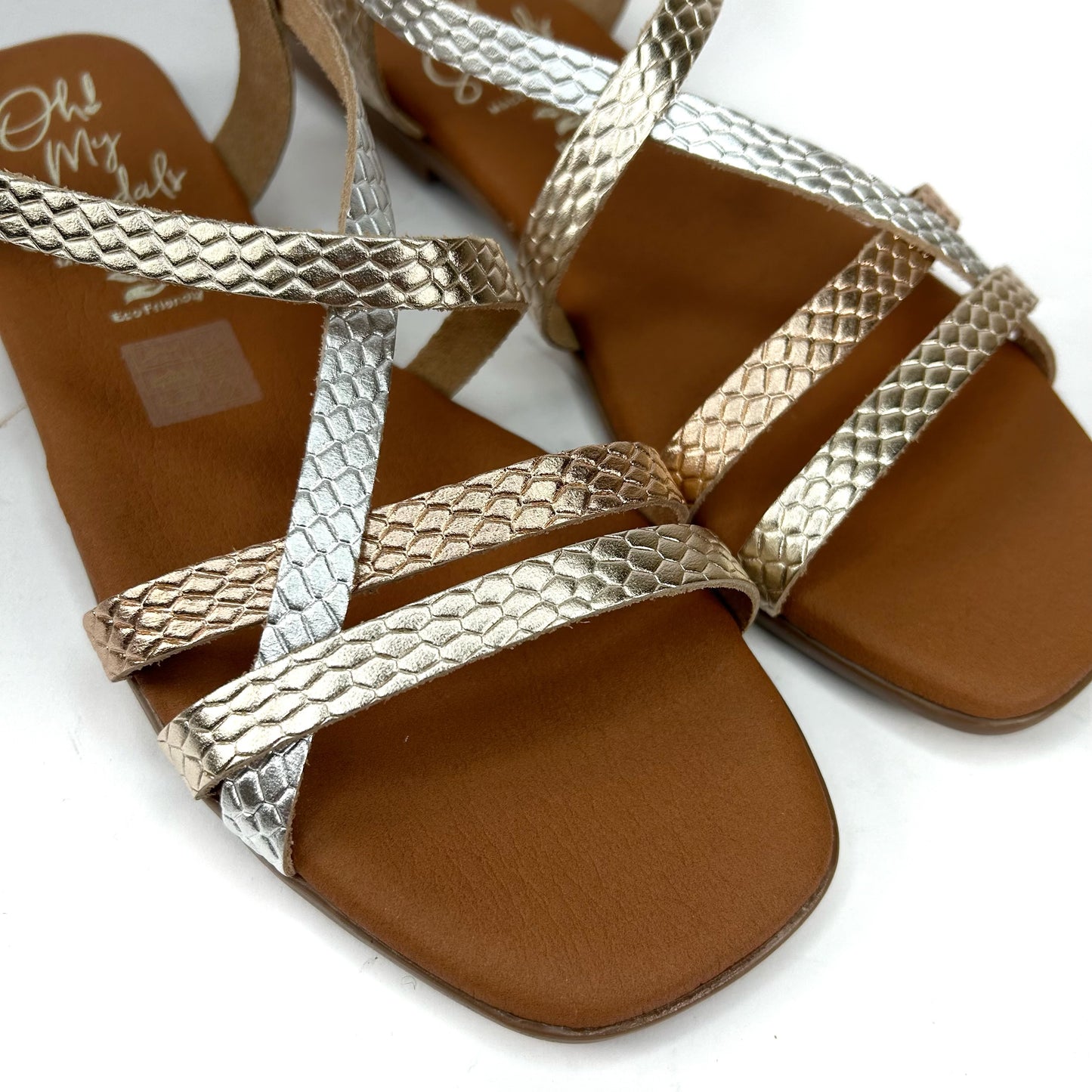 SANDALIA MUJER METALIZADA 5801