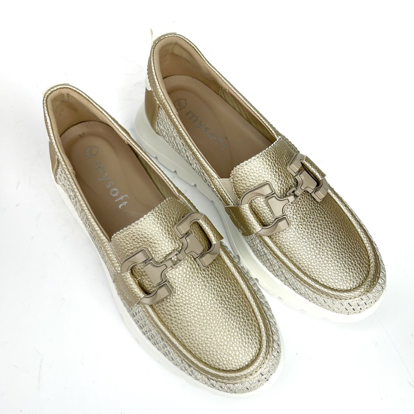 MOCASÍN DE MUJER PLATINO 25M269