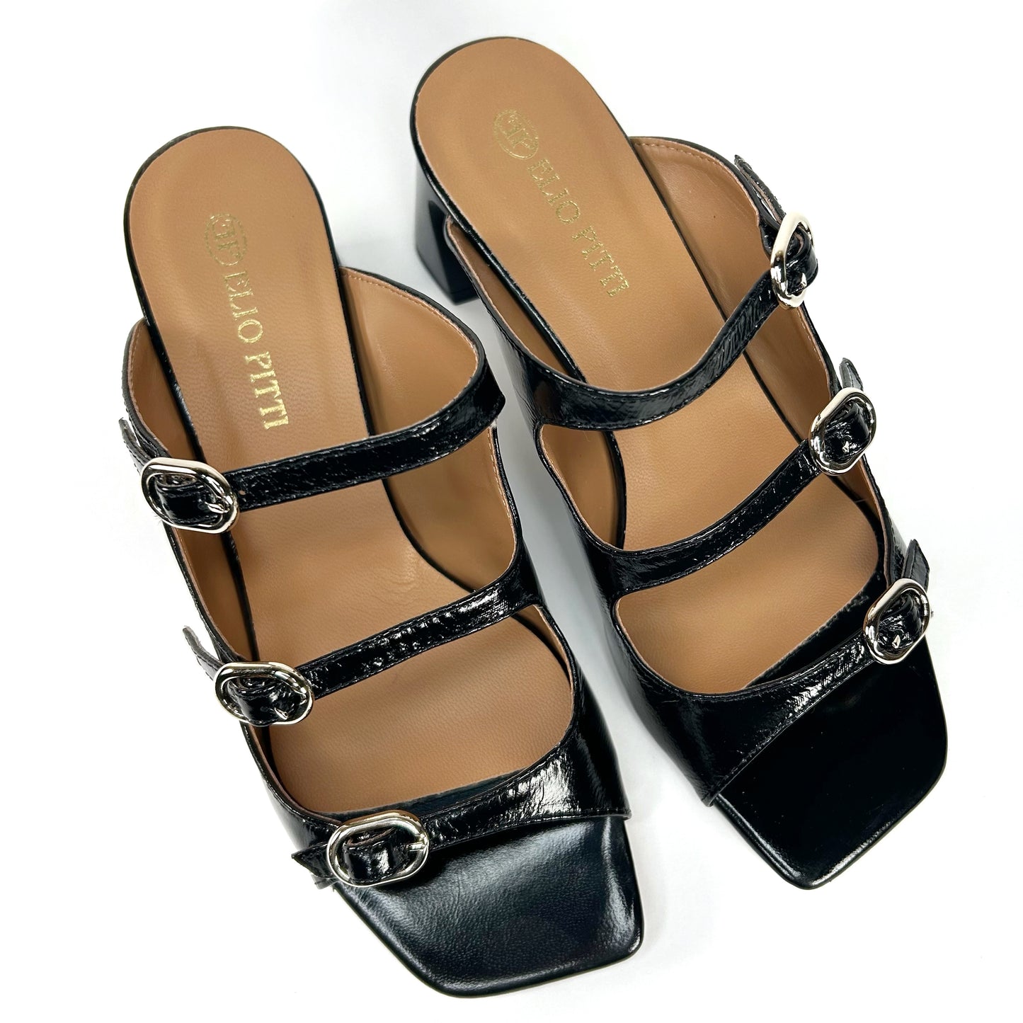 SANDALIA DE MUJER HEBILLAS NEGRA 571X