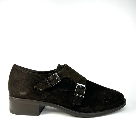 ZAPATO MUJER HEBILLAS MARRÓN 1532N