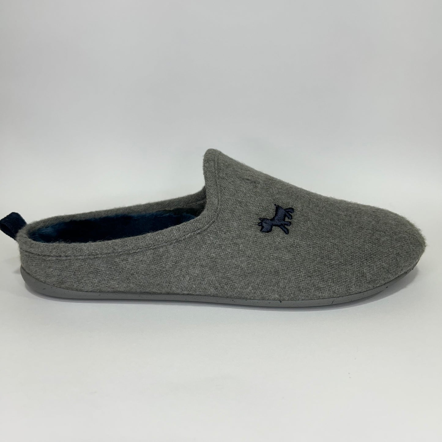 ZAPATILLAS DE CASA HOMBRE LOGO PERRITO GRIS 8003