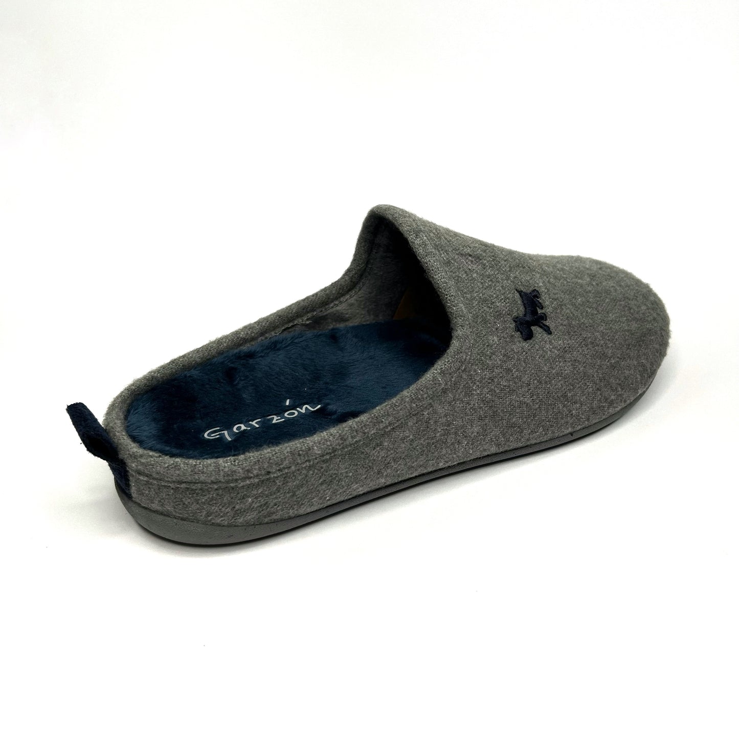 ZAPATILLAS DE CASA HOMBRE LOGO PERRITO GRIS 8003