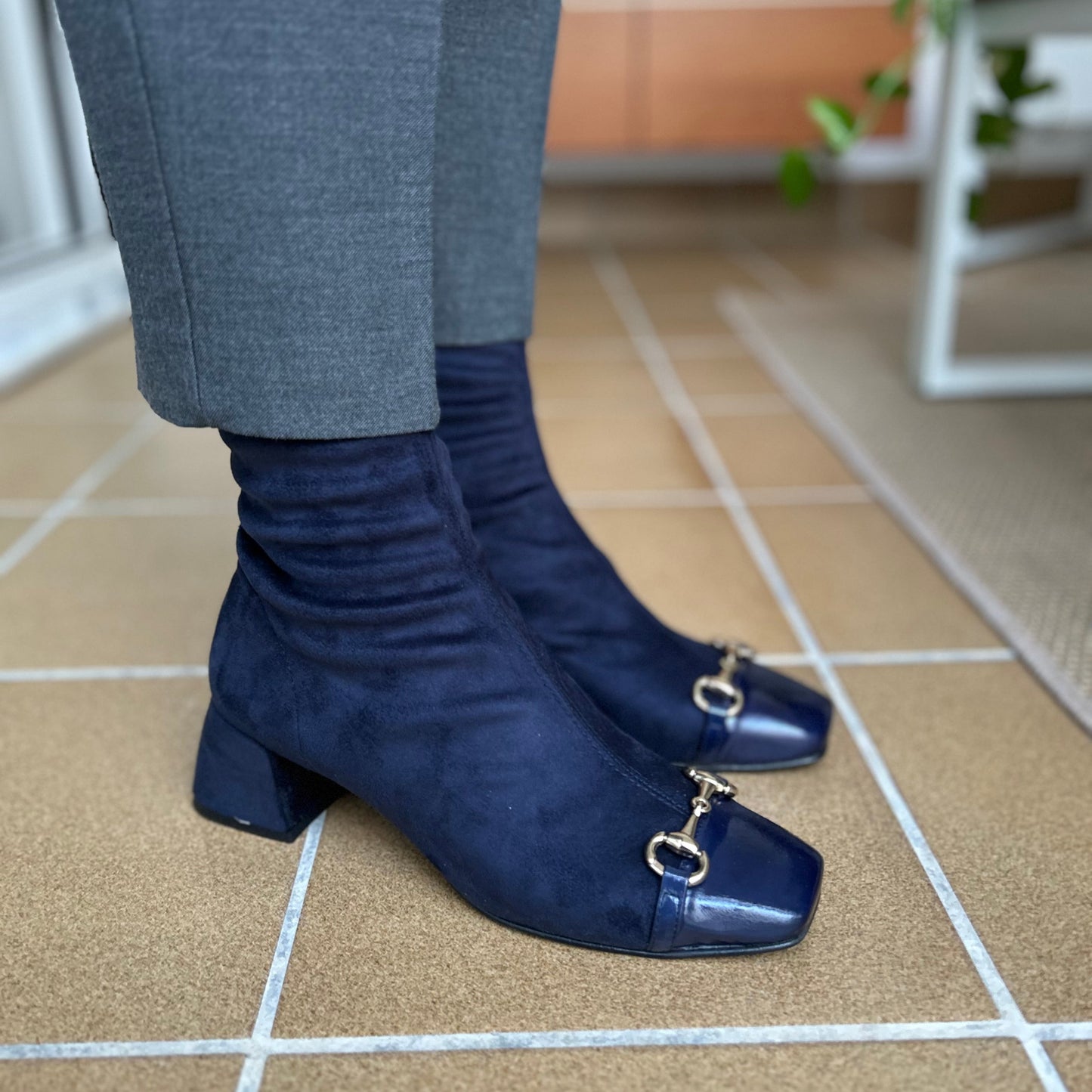 BOTÍN  MUJER STRECH MARINO 2737G