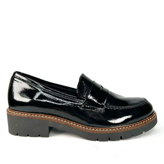 MOCASÍN MUJER CHAROL NEGRO 1500N