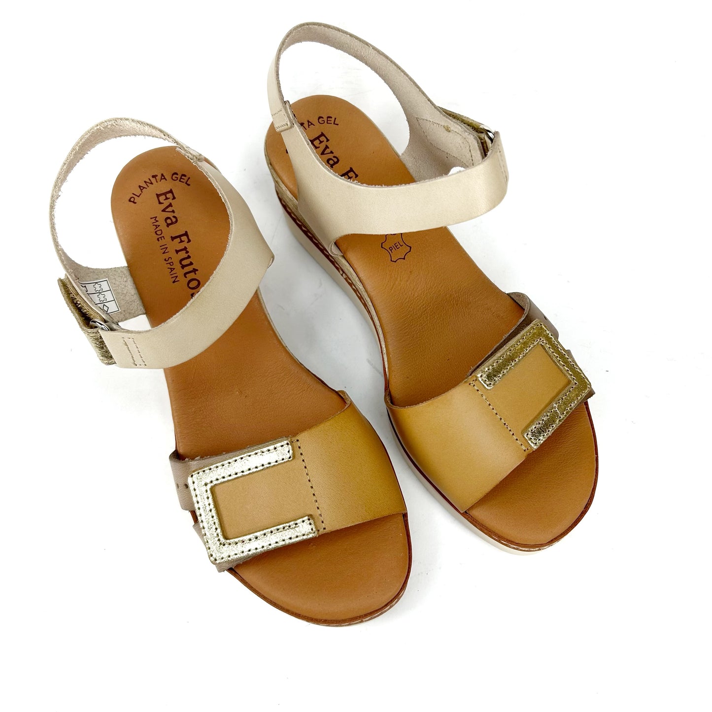 SANDALIA MUJER BEIGE-CUERO 558