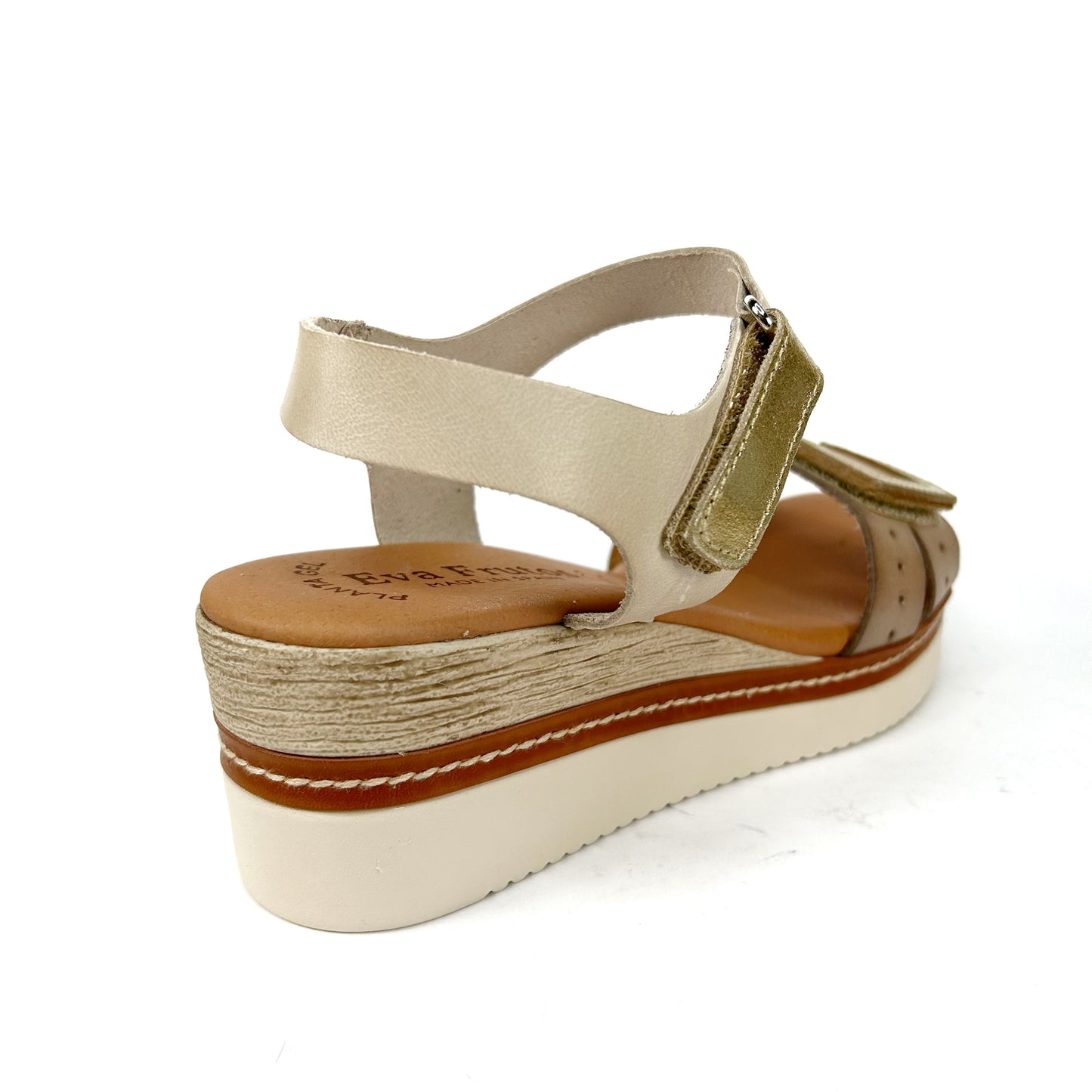 SANDALIA MUJER BEIGE-CUERO 558