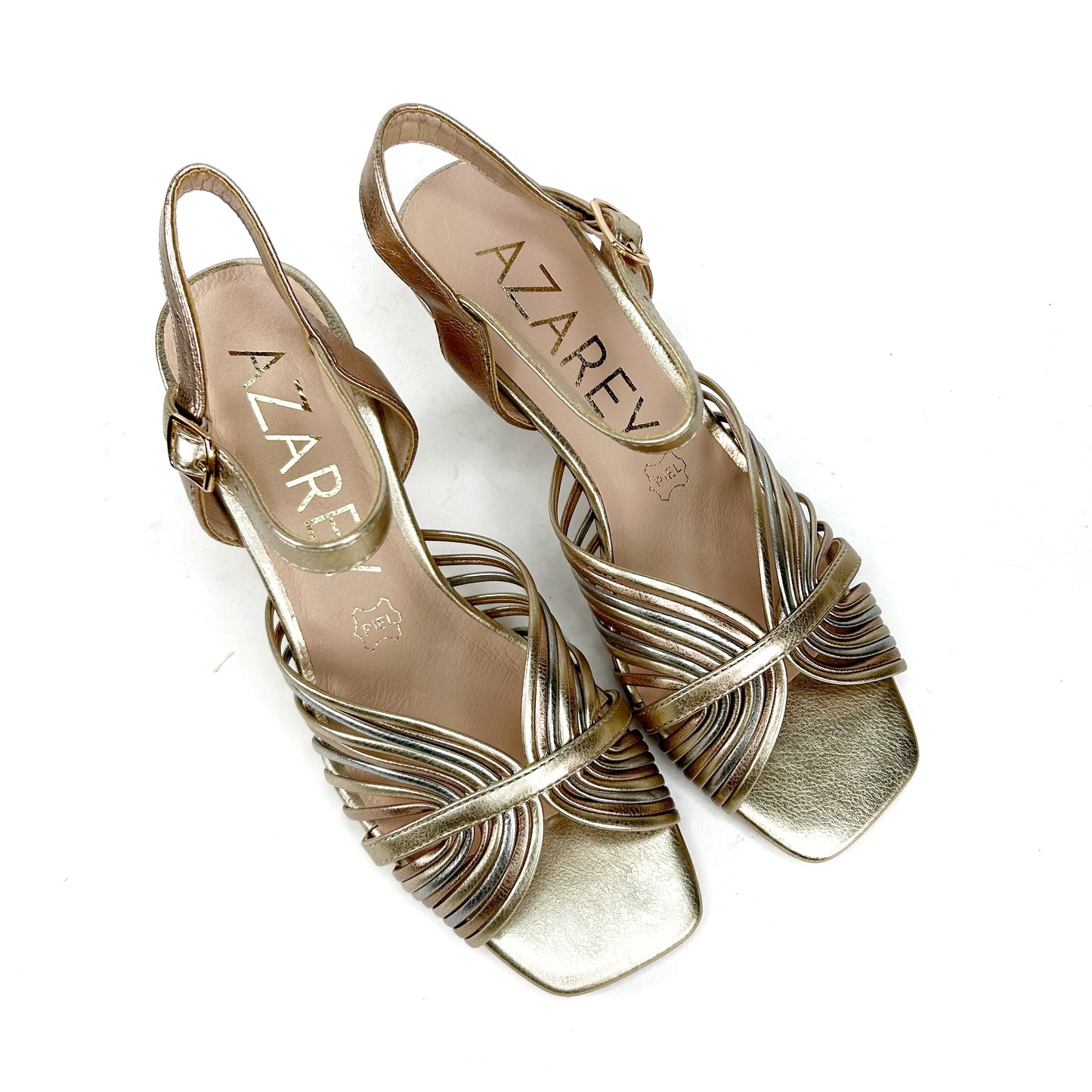 SANDALIA DE MUJER COMBI METAL 531L881