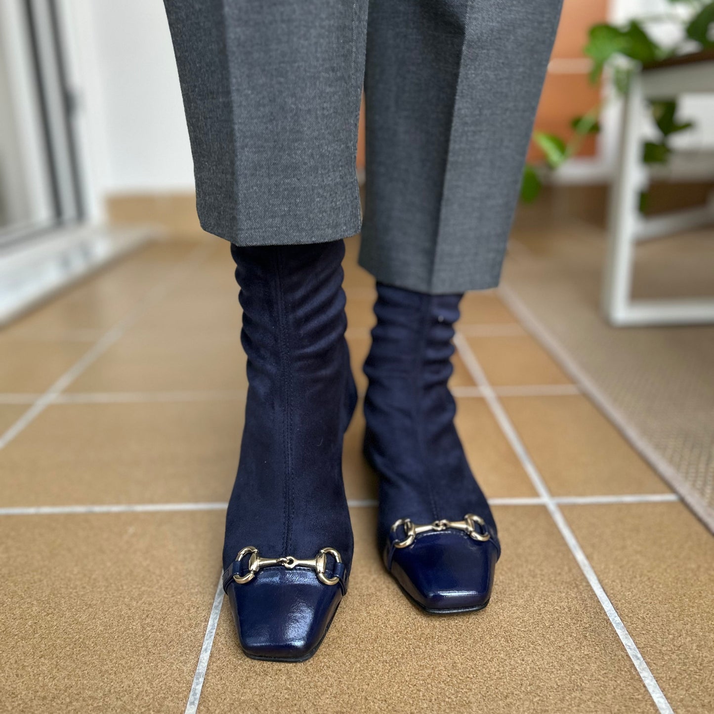 BOTÍN  MUJER STRECH MARINO 2737G