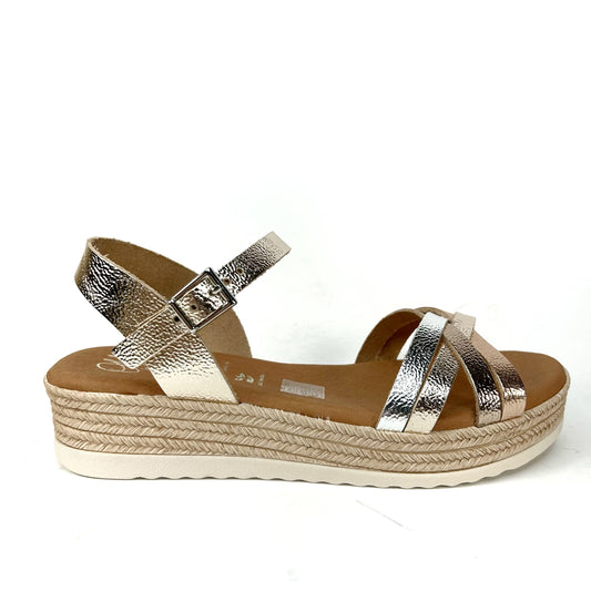 SANDALIA MUJER METALIZADA 6010